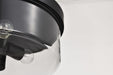 Flush Mount Nuvo 60-8065 Clarksville - 15 Inch Flush Mount - Matte Black with Clear Glass Nuvo