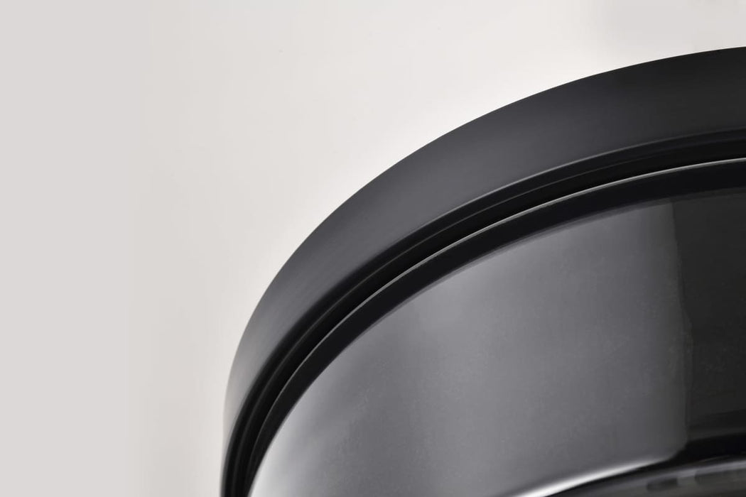 Flush Mount Nuvo 60-8065 Clarksville - 15 Inch Flush Mount - Matte Black with Clear Glass Nuvo