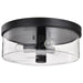 Flush Mount Nuvo 60-8065 Clarksville - 15 Inch Flush Mount - Matte Black with Clear Glass Nuvo