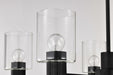 Chandelier Nuvo 60-8066 Clarksville - 28 Inch 5 Light Chandelier - Matte Black with Clear Glass Nuvo