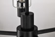 Chandelier Nuvo 60-8066 Clarksville - 28 Inch 5 Light Chandelier - Matte Black with Clear Glass Nuvo
