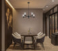Chandelier Nuvo 60-8066 Clarksville - 28 Inch 5 Light Chandelier - Matte Black with Clear Glass Nuvo