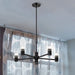 Chandelier Nuvo 60-8066 Clarksville - 28 Inch 5 Light Chandelier - Matte Black with Clear Glass Nuvo