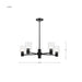Chandelier Nuvo 60-8066 Clarksville - 28 Inch 5 Light Chandelier - Matte Black with Clear Glass Nuvo