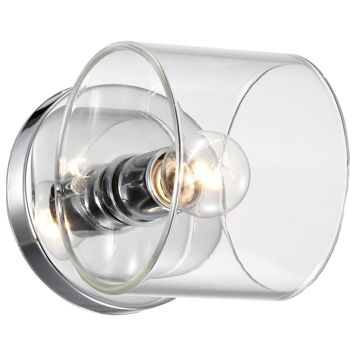 Vanity Nuvo 60-8071 Marlowe - 1 Light Vanity - Polished Nickel with Clear Glass - Polished Nickel Finish Nuvo