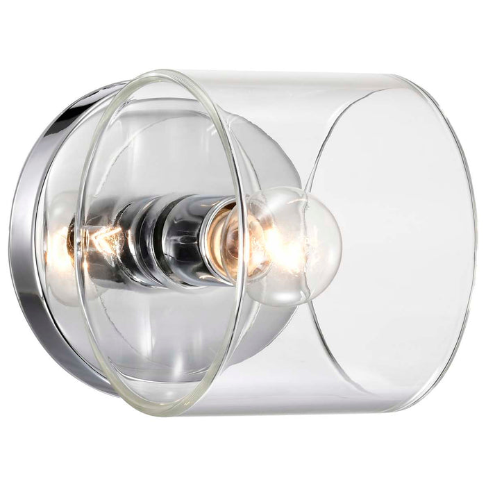 Vanity Nuvo 60-8071 Marlowe - 1 Light Vanity - Polished Nickel with Clear Glass - Polished Nickel Finish Nuvo