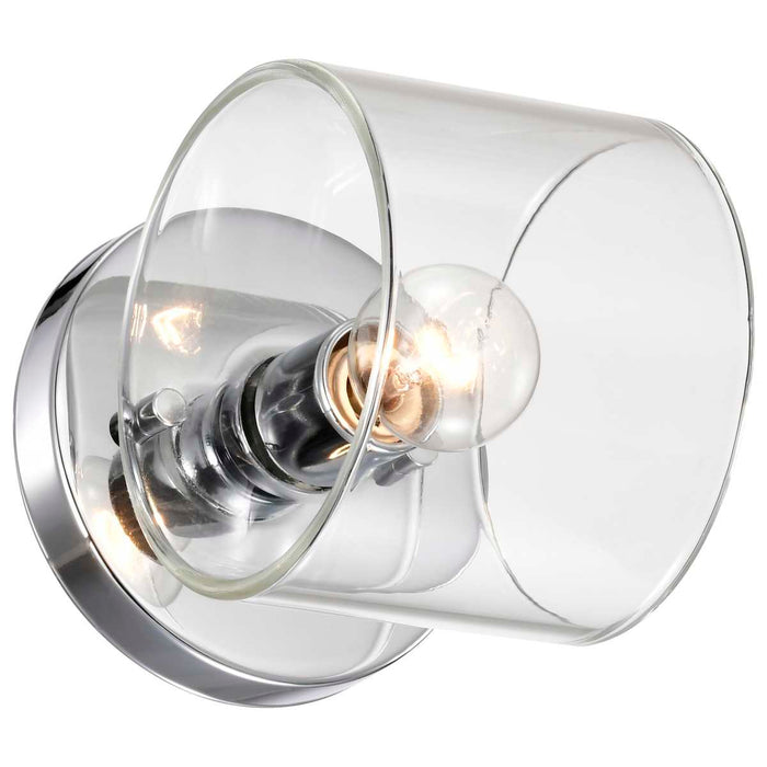 Vanity Nuvo 60-8071 Marlowe - 1 Light Vanity - Polished Nickel with Clear Glass - Polished Nickel Finish Nuvo