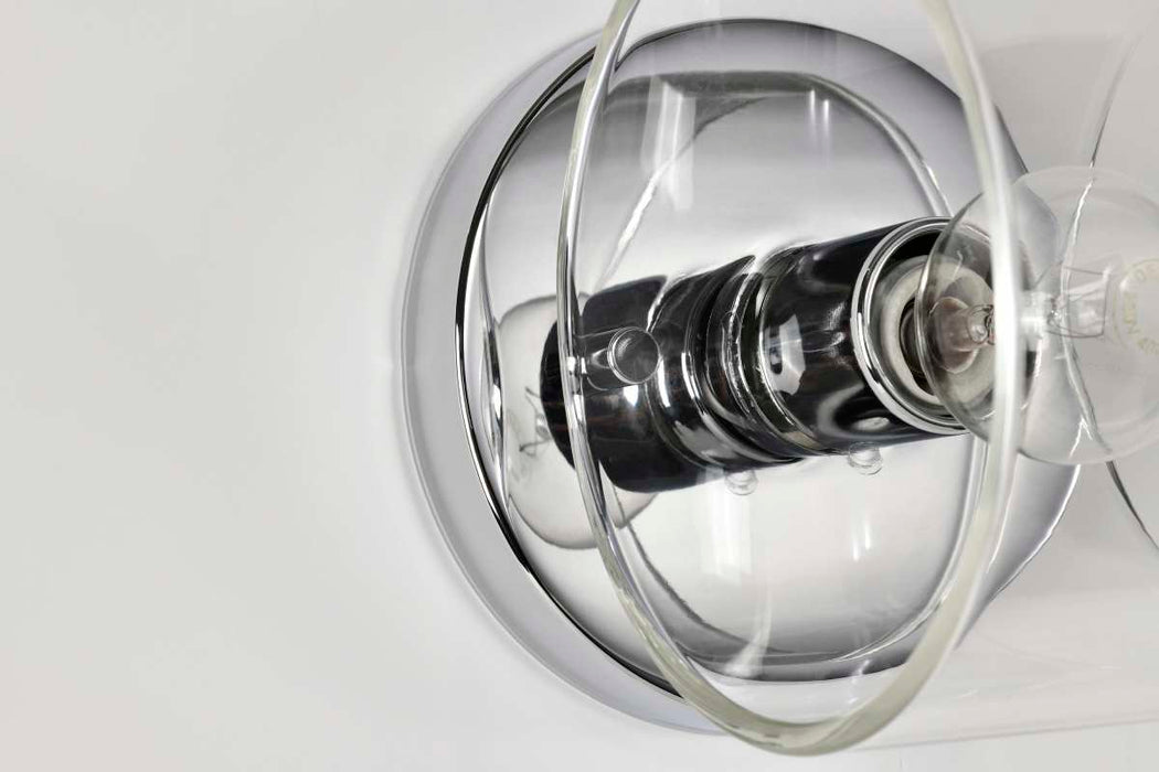 Vanity Nuvo 60-8071 Marlowe - 1 Light Vanity - Polished Nickel with Clear Glass - Polished Nickel Finish Nuvo