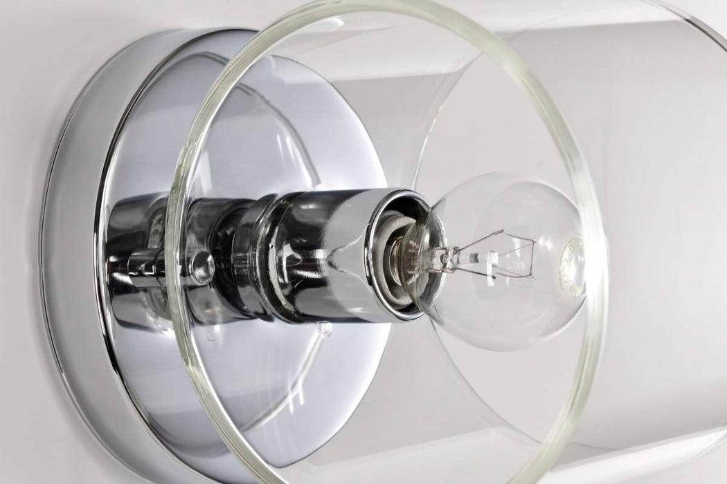Vanity Nuvo 60-8071 Marlowe - 1 Light Vanity - Polished Nickel with Clear Glass - Polished Nickel Finish Nuvo