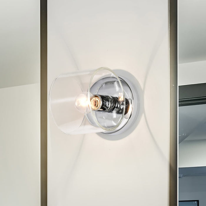 Vanity Nuvo 60-8071 Marlowe - 1 Light Vanity - Polished Nickel with Clear Glass - Polished Nickel Finish Nuvo