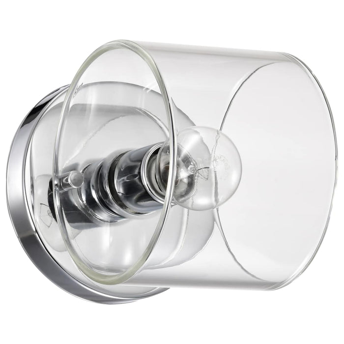 Vanity Nuvo 60-8071 Marlowe - 1 Light Vanity - Polished Nickel with Clear Glass - Polished Nickel Finish Nuvo