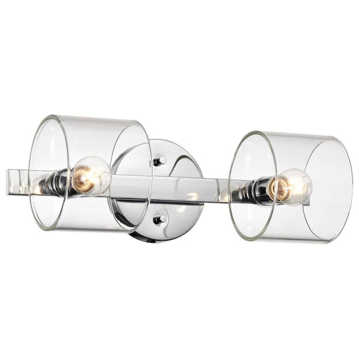 Vanity Nuvo 60-8072 Marlowe - 2 Light Vanity - Polished Nickel with Clear Glass - Polished Nickel Finish Nuvo
