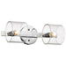 Vanity Nuvo 60-8072 Marlowe - 2 Light Vanity - Polished Nickel with Clear Glass - Polished Nickel Finish Nuvo