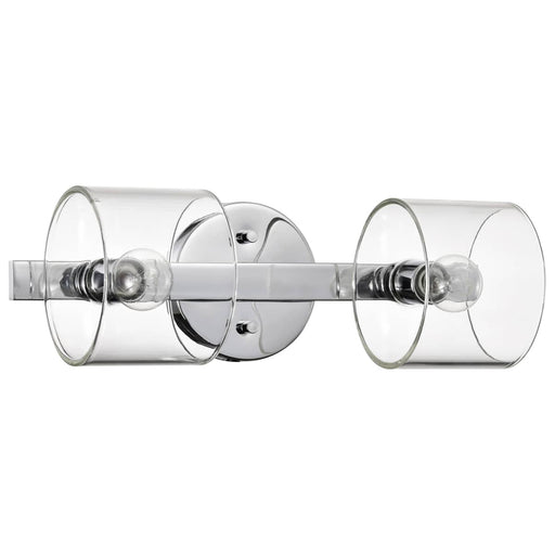Vanity Nuvo 60-8072 Marlowe - 2 Light Vanity - Polished Nickel with Clear Glass - Polished Nickel Finish Nuvo