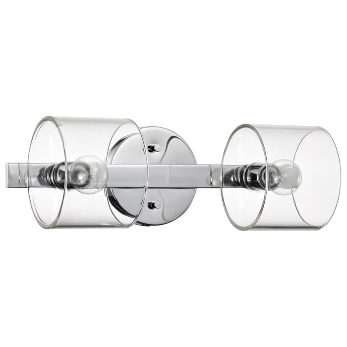Vanity Nuvo 60-8072 Marlowe - 2 Light Vanity - Polished Nickel with Clear Glass - Polished Nickel Finish Nuvo