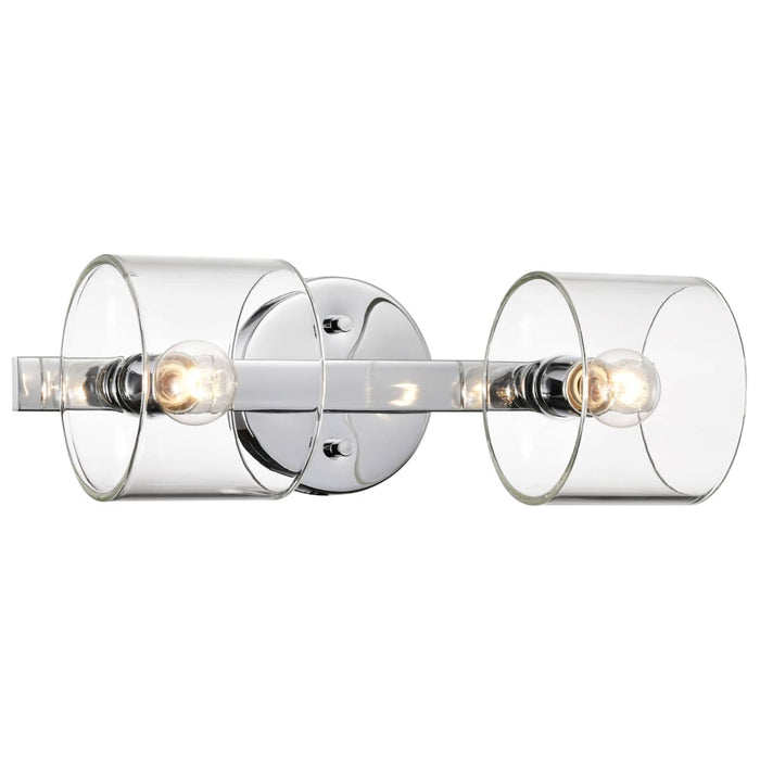 Vanity Nuvo 60-8072 Marlowe - 2 Light Vanity - Polished Nickel with Clear Glass - Polished Nickel Finish Nuvo
