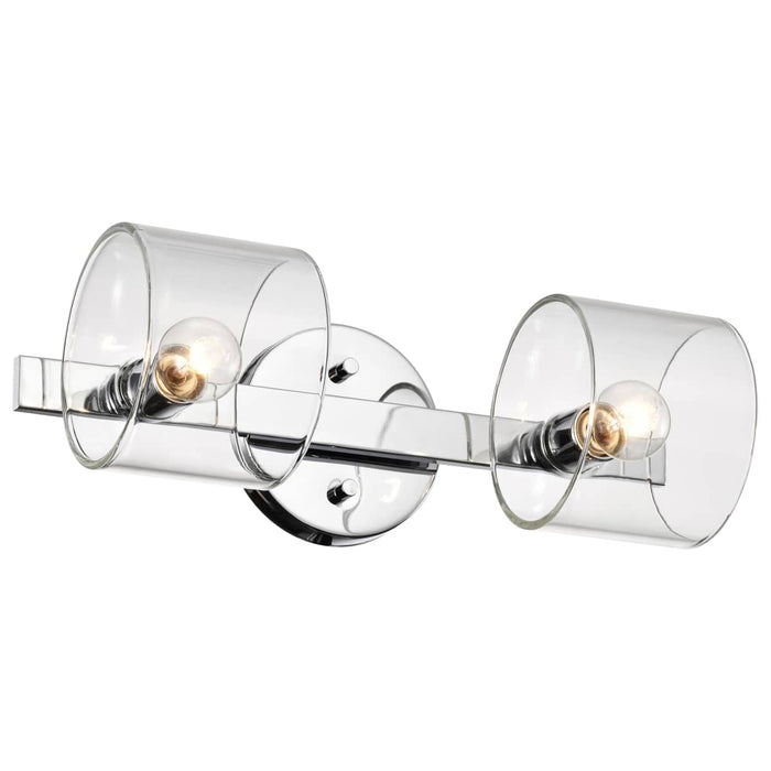 Vanity Nuvo 60-8072 Marlowe - 2 Light Vanity - Polished Nickel with Clear Glass - Polished Nickel Finish Nuvo