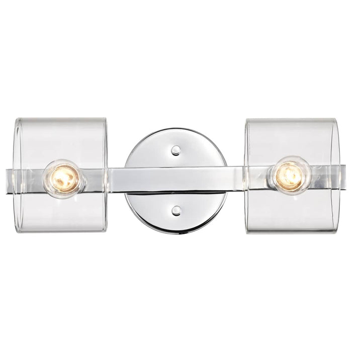 Vanity Nuvo 60-8072 Marlowe - 2 Light Vanity - Polished Nickel with Clear Glass - Polished Nickel Finish Nuvo
