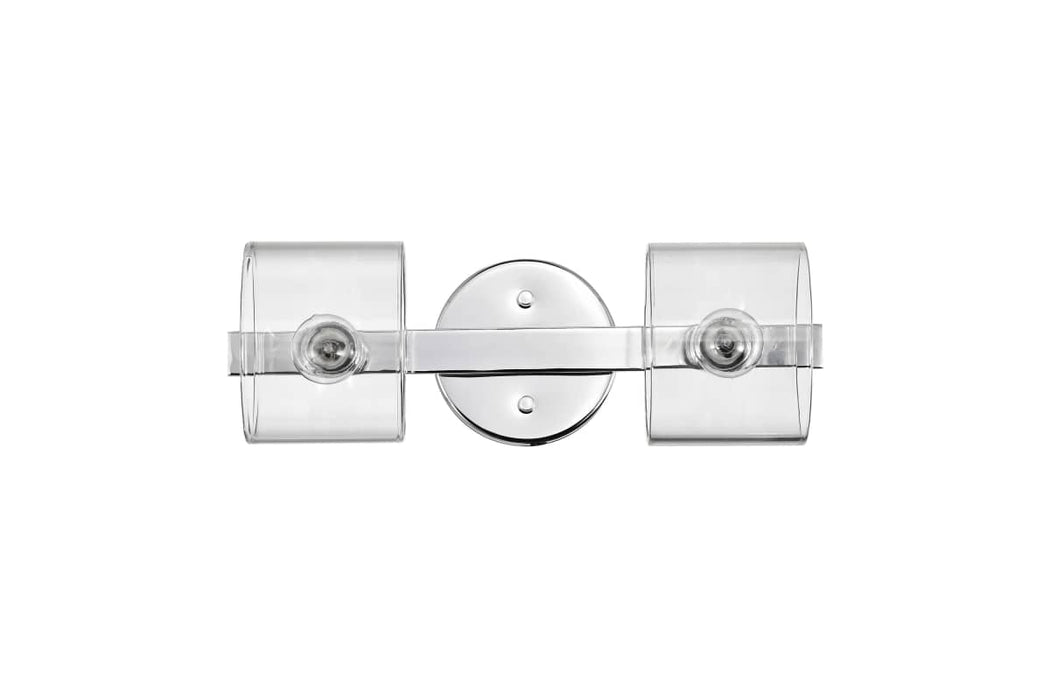 Vanity Nuvo 60-8072 Marlowe - 2 Light Vanity - Polished Nickel with Clear Glass - Polished Nickel Finish Nuvo