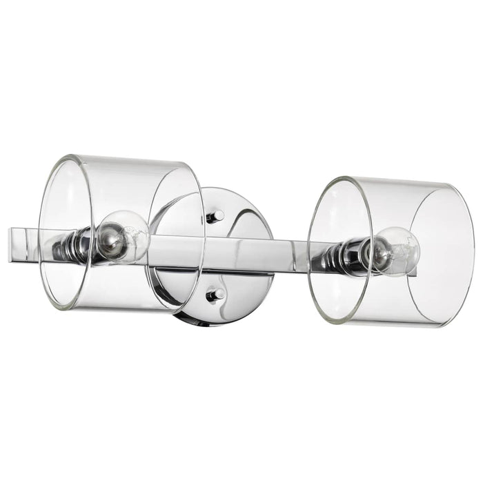 Vanity Nuvo 60-8072 Marlowe - 2 Light Vanity - Polished Nickel with Clear Glass - Polished Nickel Finish Nuvo