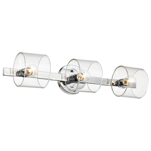 Vanity Nuvo 60-8073 Marlowe - 3 Light Vanity - Polished Nickel with Clear Glass - Polished Nickel Finish Nuvo