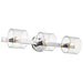 Vanity Nuvo 60-8073 Marlowe - 3 Light Vanity - Polished Nickel with Clear Glass - Polished Nickel Finish Nuvo