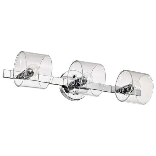 Vanity Nuvo 60-8073 Marlowe - 3 Light Vanity - Polished Nickel with Clear Glass - Polished Nickel Finish Nuvo