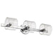 Vanity Nuvo 60-8073 Marlowe - 3 Light Vanity - Polished Nickel with Clear Glass - Polished Nickel Finish Nuvo