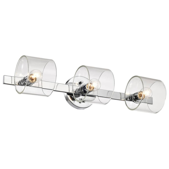 Vanity Nuvo 60-8073 Marlowe - 3 Light Vanity - Polished Nickel with Clear Glass - Polished Nickel Finish Nuvo