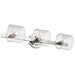 Vanity Nuvo 60-8073 Marlowe - 3 Light Vanity - Polished Nickel with Clear Glass - Polished Nickel Finish Nuvo