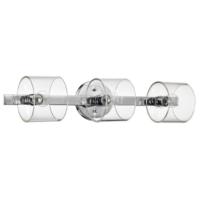 Vanity Nuvo 60-8073 Marlowe - 3 Light Vanity - Polished Nickel with Clear Glass - Polished Nickel Finish Nuvo