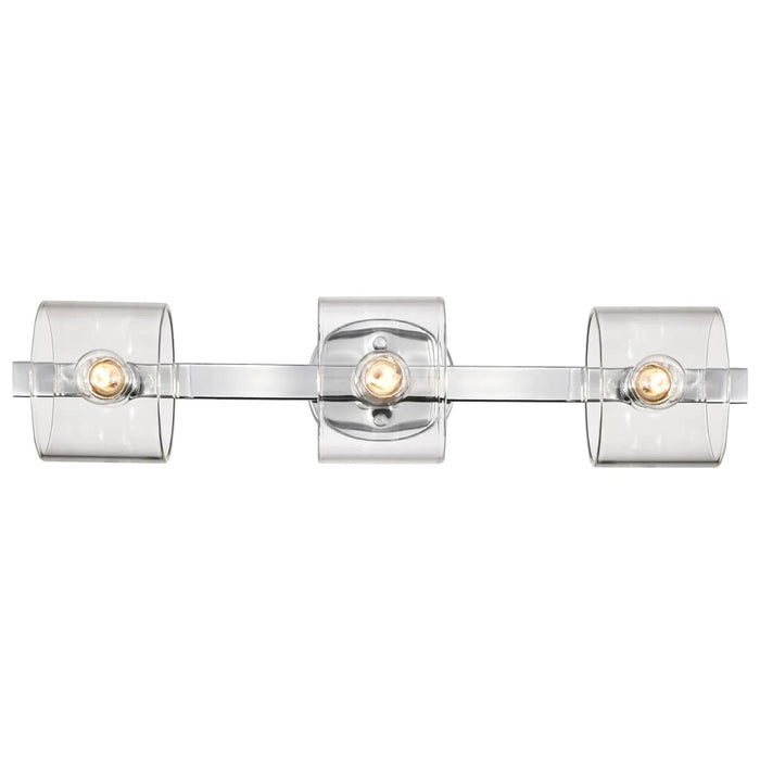 Vanity Nuvo 60-8073 Marlowe - 3 Light Vanity - Polished Nickel with Clear Glass - Polished Nickel Finish Nuvo