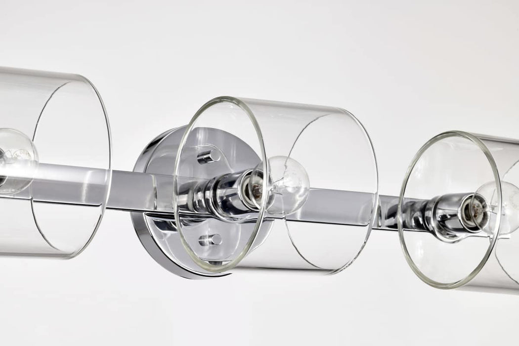 Vanity Nuvo 60-8073 Marlowe - 3 Light Vanity - Polished Nickel with Clear Glass - Polished Nickel Finish Nuvo