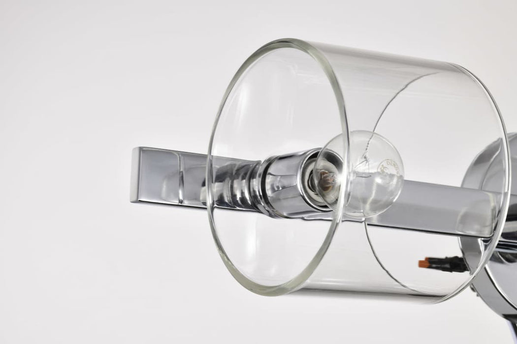 Vanity Nuvo 60-8073 Marlowe - 3 Light Vanity - Polished Nickel with Clear Glass - Polished Nickel Finish Nuvo