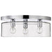Flush Mount Nuvo 60-8074 Marlowe - 15 Inch Flush Mount - Polished Nickel with Clear Glass - Polished Nickel Finish Nuvo