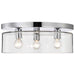 Flush Mount Nuvo 60-8074 Marlowe - 15 Inch Flush Mount - Polished Nickel with Clear Glass - Polished Nickel Finish Nuvo
