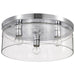 Flush Mount Nuvo 60-8074 Marlowe - 15 Inch Flush Mount - Polished Nickel with Clear Glass - Polished Nickel Finish Nuvo