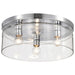 Flush Mount Nuvo 60-8074 Marlowe - 15 Inch Flush Mount - Polished Nickel with Clear Glass - Polished Nickel Finish Nuvo