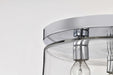 Flush Mount Nuvo 60-8074 Marlowe - 15 Inch Flush Mount - Polished Nickel with Clear Glass - Polished Nickel Finish Nuvo
