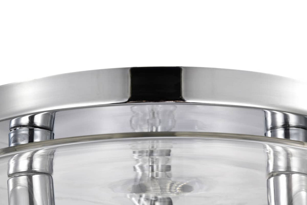 Flush Mount Nuvo 60-8074 Marlowe - 15 Inch Flush Mount - Polished Nickel with Clear Glass - Polished Nickel Finish Nuvo