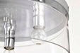 Flush Mount Nuvo 60-8074 Marlowe - 15 Inch Flush Mount - Polished Nickel with Clear Glass - Polished Nickel Finish Nuvo