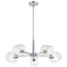 Chandelier Nuvo 60-8075 Marlowe - 28 Inch 5 Light Chandelier - Polished Nickel with Clear Glass - Polished Nickel Finish Nuvo