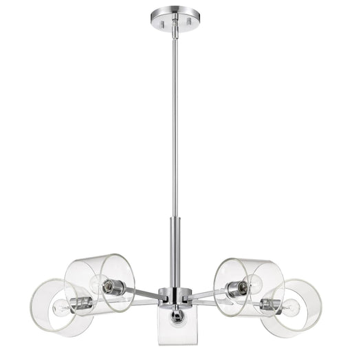 Chandelier Nuvo 60-8075 Marlowe - 28 Inch 5 Light Chandelier - Polished Nickel with Clear Glass - Polished Nickel Finish Nuvo