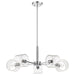 Chandelier Nuvo 60-8075 Marlowe - 28 Inch 5 Light Chandelier - Polished Nickel with Clear Glass - Polished Nickel Finish Nuvo