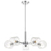Chandelier Nuvo 60-8075 Marlowe - 28 Inch 5 Light Chandelier - Polished Nickel with Clear Glass - Polished Nickel Finish Nuvo