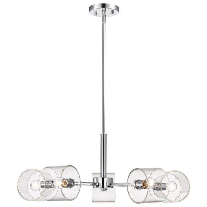 Chandelier Nuvo 60-8075 Marlowe - 28 Inch 5 Light Chandelier - Polished Nickel with Clear Glass - Polished Nickel Finish Nuvo