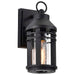 Wall Lantern Nuvo 60-8101 Wilton - 1 Light Small Wall Lantern - Matte Black with Clear Seeded Glass Nuvo