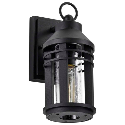 Wall Lantern Nuvo 60-8101 Wilton - 1 Light Small Wall Lantern - Matte Black with Clear Seeded Glass Nuvo