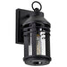 Wall Lantern Nuvo 60-8101 Wilton - 1 Light Small Wall Lantern - Matte Black with Clear Seeded Glass Nuvo