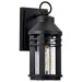 Wall Lantern Nuvo 60-8101 Wilton - 1 Light Small Wall Lantern - Matte Black with Clear Seeded Glass Nuvo